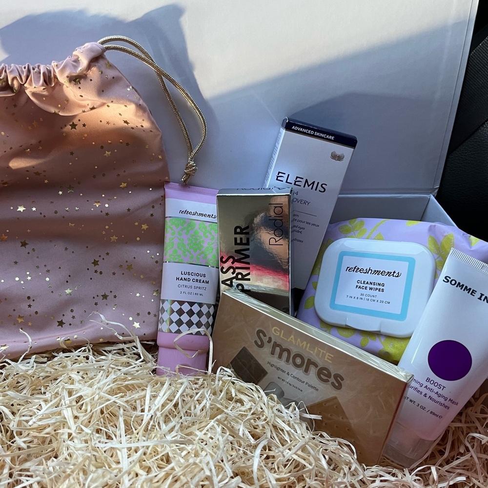 Ipsy Sephora Ulta Makeup lot of 5 fullsize random items plus pink Glam Plus Bag!